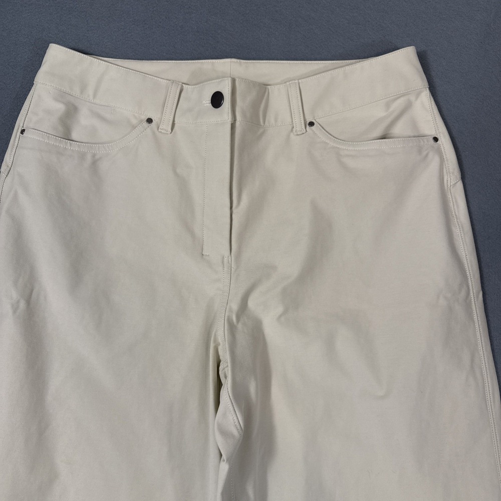 PANTS WIDE LEG Lululemon Women 31 BEIGE City Sleek 5 Pocket NWOT LE5ENJ - Picture 3 of 12